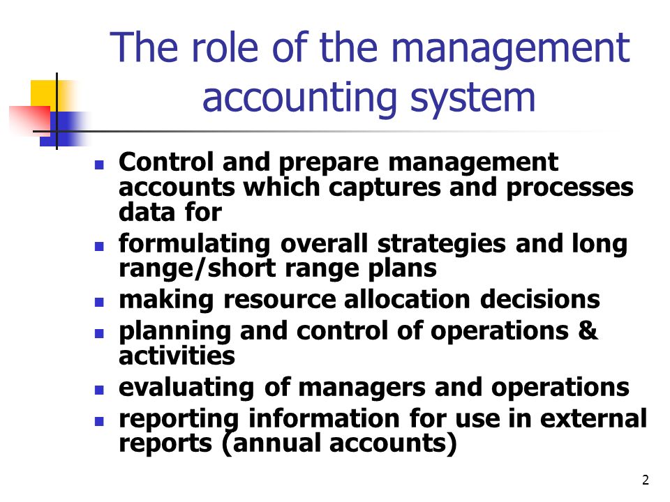 The Role of Accounting Management in Decision Making